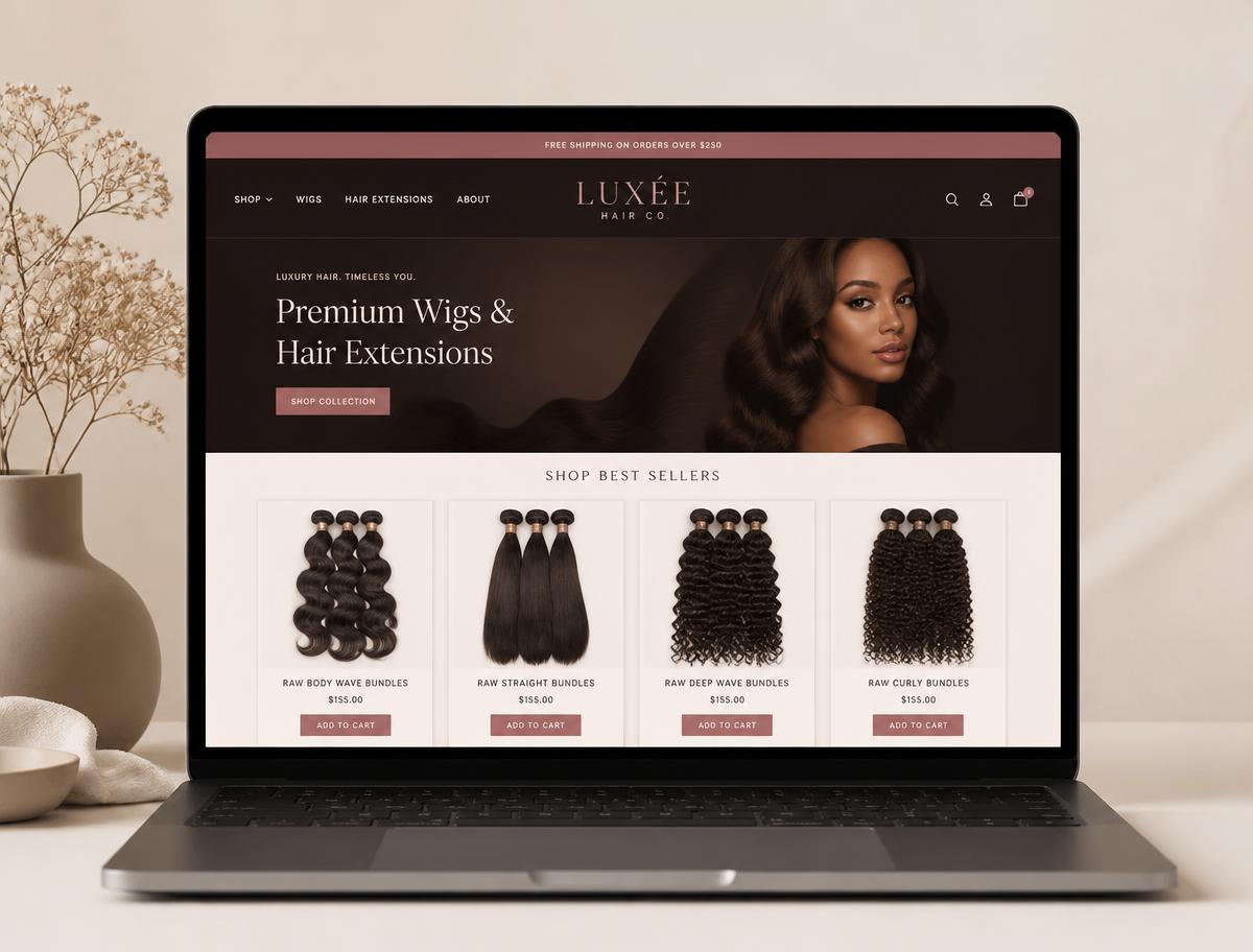 Wig & extensions store website build
